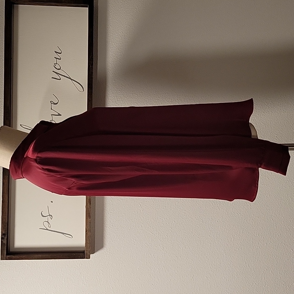 Allegra K Elegant Burgundy Women's Blouse, NWT - Picture 4 of 12